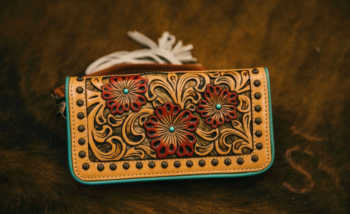 Ariat Leather Tooled Wallet